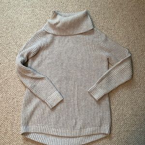 LL Bean gray turtleneck sweater M